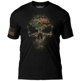 USMC Woodland MARPAT Skull 7.62 Design Battlespace Men's T-Shirt