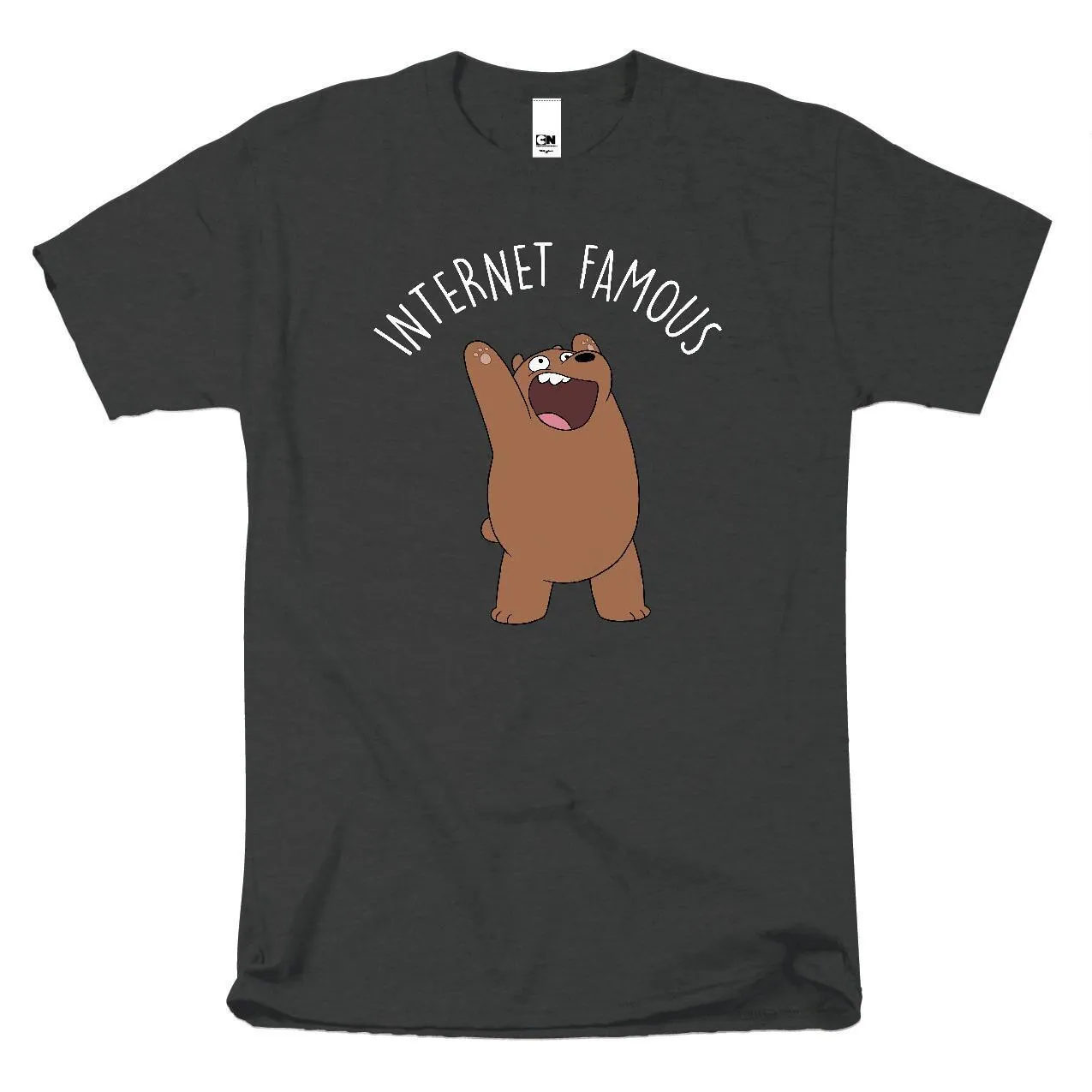 We Bare Bears Internet Famous Adult Charcoal Heather T-Shirt