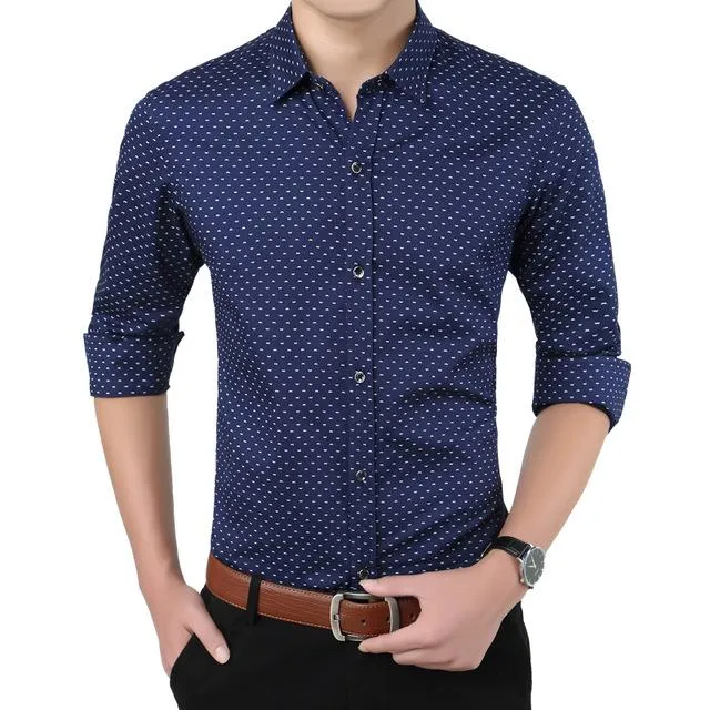 West Louis™ Designer Polka Dot Dress Shirts