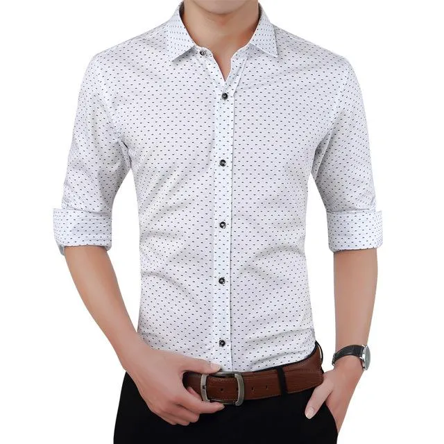 West Louis™ Designer Polka Dot Dress Shirts