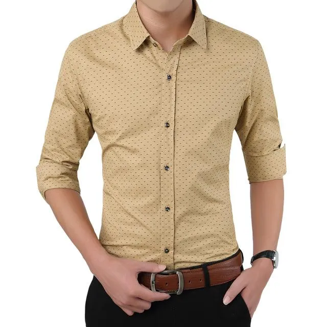 West Louis™ Designer Polka Dot Dress Shirts