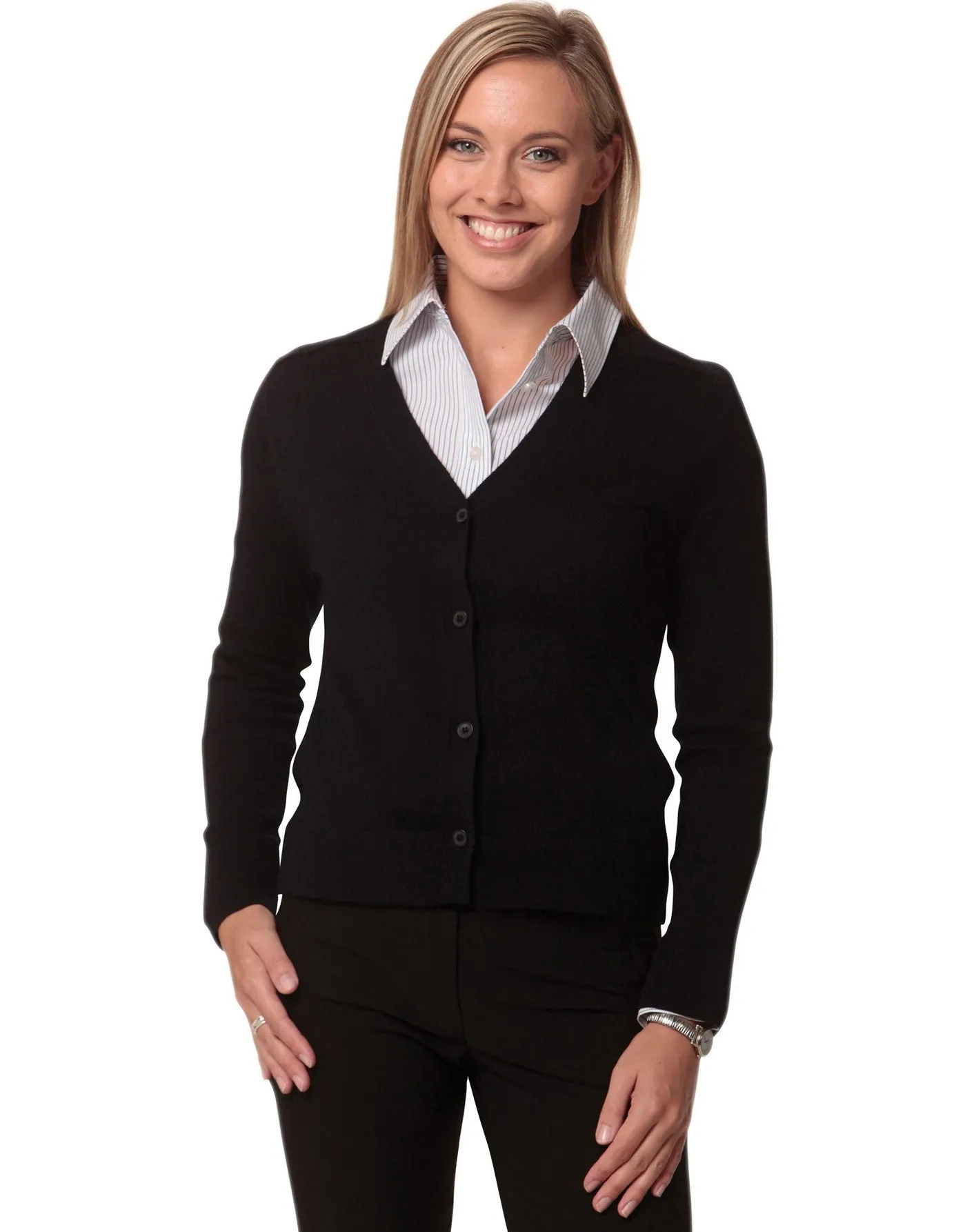 Women's V-Neck Long Sleeve Cardigan